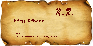 Méry Róbert névjegykártya